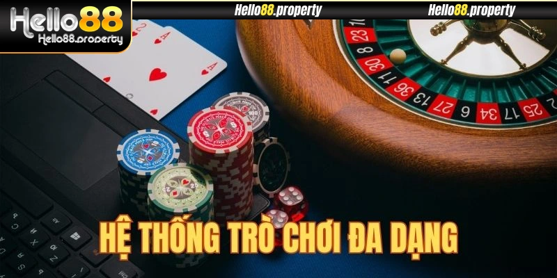 Kho trò chơi vô cùng đa dạng và thú vị